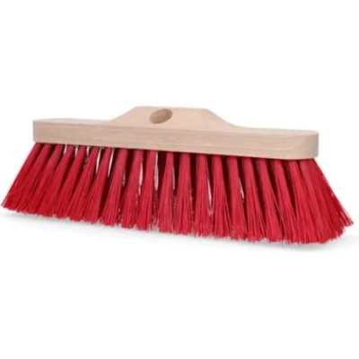 Afbeelding van Holland Animal Care Bezem Elaston 30 cm Garage Straatbezem Voor Buiten Kunststof Rood