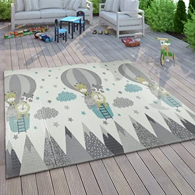 Afbeelding van Paco Home Speelkleed Kruipkleed Kinderen Kleed Opvouwbaar Afwasbaar Omkeerbaar Dier Motief 150x200 cm
