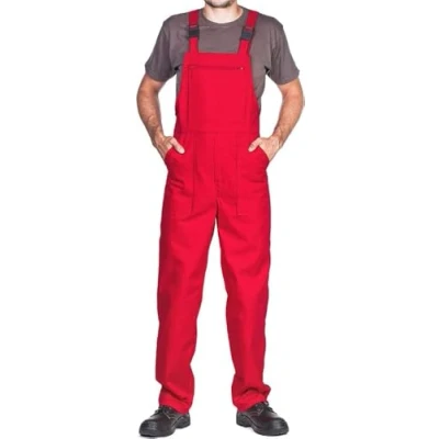 Afbeelding van MAZALAT work wear Lange tuinbroek met multifunctionele zakken, werkkleding voor ambachtslieden, metselaars, dakdekkers, timmerlieden, elektriciens en nog veel meer, goede kwaliteit, made in EU, Rood