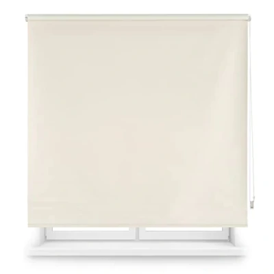 Afbeelding van INTERBLIND Premium effen verduisterend rolgordijn Beige Afmetingen 120 x 230 cm Thermisch Verduisteringsrolgordijn