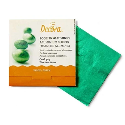 Afbeelding van Aluminium Sheets Groen 10x10 cm 150 stuks
