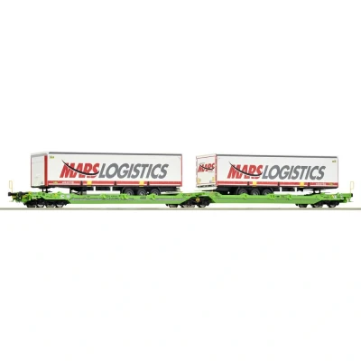 Afbeelding van Roco 6600005 H0 dubbeltasje gelede wagon T3000e van de CFL Cargo