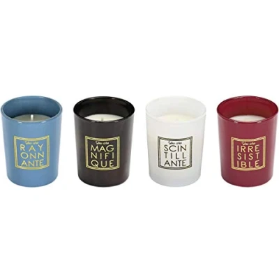 Afbeelding van Geurkaars set van 4 in doos h 5,8cm