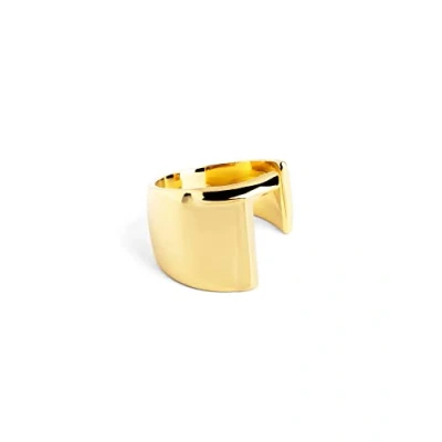 Afbeelding van Singularu Personalized Letter Signet Ring, Dames, Maat: One Size, Letra t oro