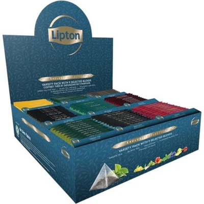 Afbeelding van Lipton thee assortiment Exclusive Selection, 9 smaken, display van 108 zakjes