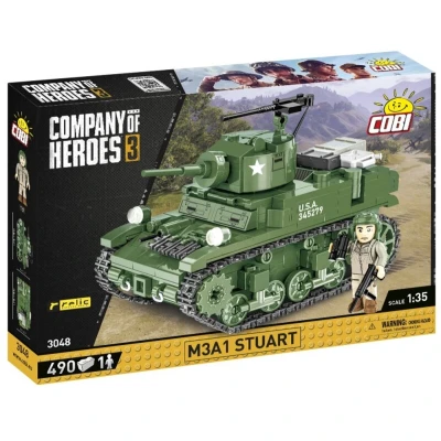 Afbeelding van Cobi Company of Heroes 3 bouwset 3048 M3A1 Stuart Tank 490 onderdelen