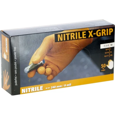 Afbeelding van Kerbl Wegwerphandschoen Nitril X Grip 50 stuks Oranje M