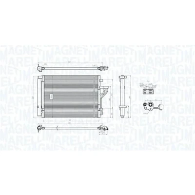 Afbeelding van MAGNETI MARELLI 350203778000 Condensor Airco Met droger 513x379,4x16 379,4 513 16 HYUNDAI: ix35, KIA: Sportage III, CARENS 4