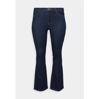 Afbeelding van ONLY Carmakoma Carlaolahw Flared Bootcut jeans, Dames, Maat: 46x32, Dark blue denim
