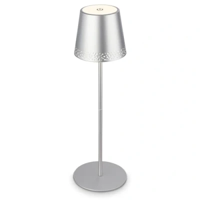Afbeelding van Briloner Leuchten KIKI LED oplaadbare batterij tafellamp 38 cm 2.6W 280lm 2600mAh USB C chroom