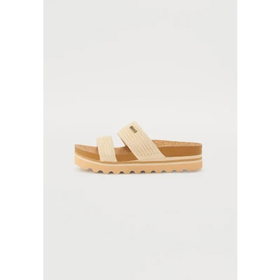 Afbeelding van Reef Sandalen met plateauzool, Dames, Maat: 41, Vintage raffia Textiel