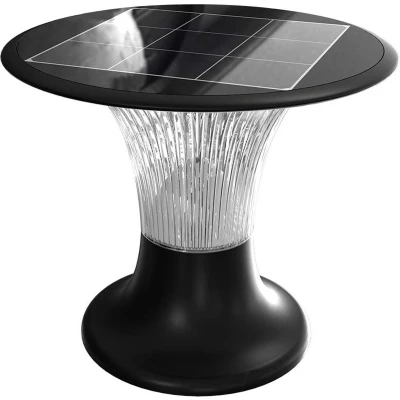 Afbeelding van V TAC VT 426 B Solarlampen Zuillamp Sensor IP65 Zwart 15 Watt 2200 Lumen 6000K+4000K