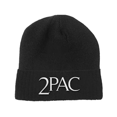 Afbeelding van Tupac Beanie Muts Logo Zwart