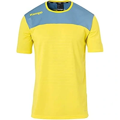 Afbeelding van Kempa Emotion 2.0 Shirt Korte Mouw Kind Limoen Geel Dove Blauw Maat 128