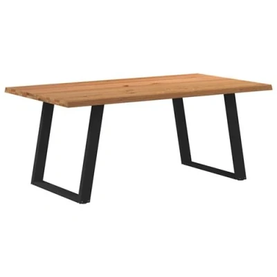 Image de vidaXL Table à manger marron clair 180x100x74 cm bois de chêne massif3304460