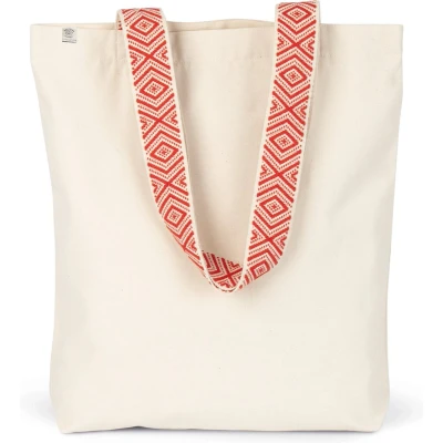 Afbeelding van Kimood Gerecyclede shopper KINS117 Ecume / Ethnic Red