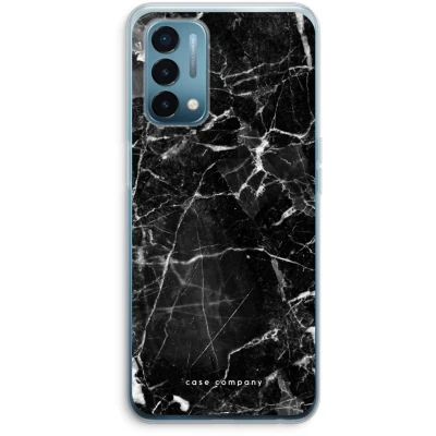 Afbeelding van Case Company® hoesje geschikt voor OnePlus Nord N200 5G Zwart Marmer Soft Cover Telefoonhoesje Bescherming aan alle Kanten en Schermrand