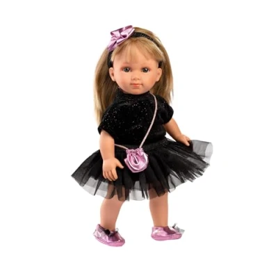 Afbeelding van Llorens Pop Elena Met zwart jurkje 35cm