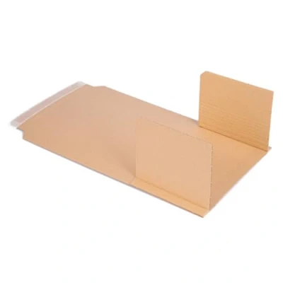 Afbeelding van verpacking 100 x boekverpakking 24,5 16,5 2 tot 7 cm A5+ verzendkoffer zelfklevende sluiting, bruin BV verzenddoos, verzenddoos