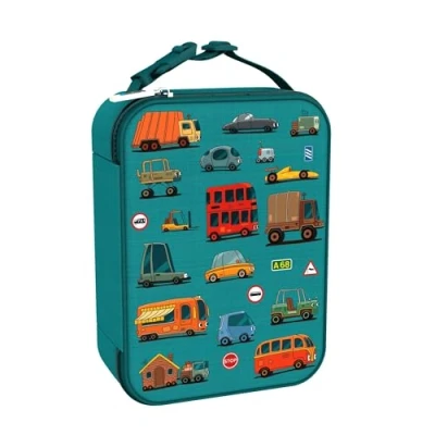 Afbeelding van Ion8 Geïsoleerde lunchtas, 3 zijdige ritssluiting, flessenzak, wasbaar, polyester, autoprint