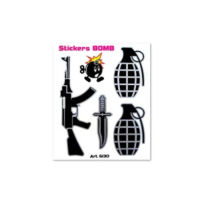 Afbeelding van Quattroerre 6130 sticker bomb wapens, 10 x 12 cm