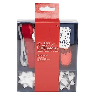 Afbeelding van Papermania Gift Bows Kit Red &amp; Silver (PMA 171908) (DISCONTINUED)