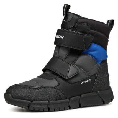 Image de Geox J Flexyper B ABX Bottes de neige pour garçon Gris roi Pointure 45, foncé royal, 1 UK