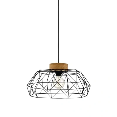 Afbeelding van EGLO Padstow Hanglamp E27 Ø 45,5 cm Zwart/Bruin