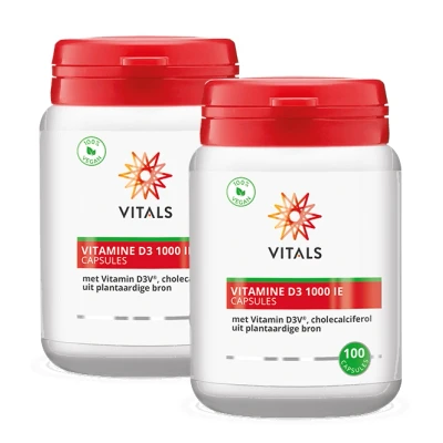 Afbeelding van Vitals Vitamine D3 1000 IE Capsules