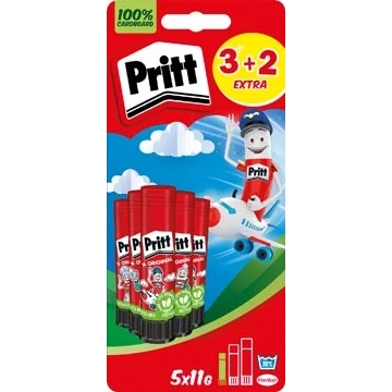 Afbeelding van Pritt Original Plakstift, 11 G, 3 + 2 Gratis, Op Blister Plakstift