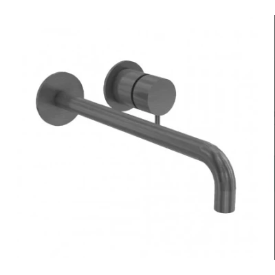 Afbeelding van Waterevolution Flow inbouw wastafelkraan PVD Gun Metal uitloop 10cm T116BGME 10