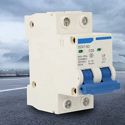 Afbeelding van Ministroomonderbreker 2P 6KA 400V AC DZ47 63 stroomonderbreker 20A mechanische levensduur 20.000 cycli