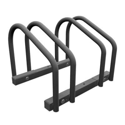 Afbeelding van Relaxdays Rek voor 2 fietsen, wielen met een breedte van max. 60 mm, fietsendrager metaal, antraciet