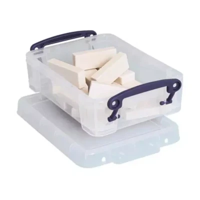 Afbeelding van Really Useful Box 0,75 liter, transparant opbergdoos