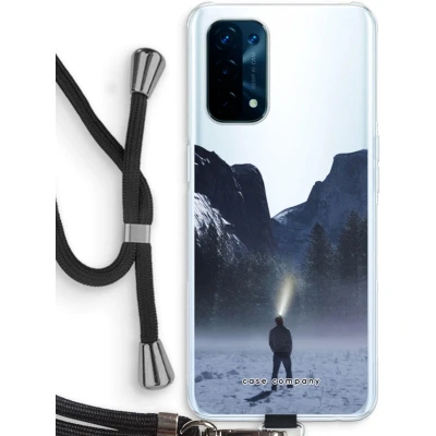 Afbeelding van Case Company® hoesje met Koord geschikt voor Oppo A93 5G Wanderlust Telefoonhoesje Zwart Bescherming aan alle Kanten en Over de Schermrand