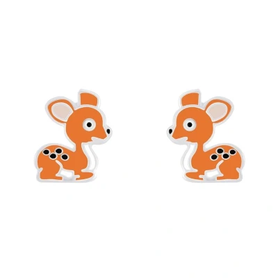 Afbeelding van Zilveren hertje kinderoorbellen hert oorknopjes Meisje Zilver Zilverana Sterling 925 Silver