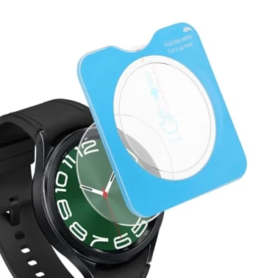 Afbeelding van kwmobile 2x smartwatch screenprotector geschikt voor Samsung Galaxy Watch 6 Classic 47mm Protector sporthorloge krasbestendig Transparant met aanbrengtool