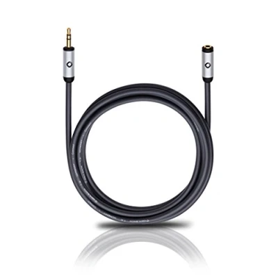 Afbeelding van Oehlbach i Connect J 35 EX Jackplug Audio Verlengkabel [1x male 3,5 mm 1x female mm] 3.00 m Zwart Vergulde steekcontacten