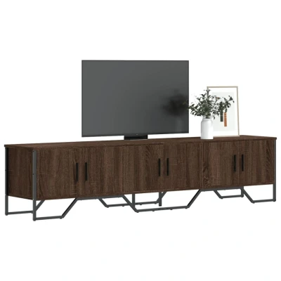 Afbeelding van Tv meubel 180x34x41 cm bewerkt hout bruin eikenkleurig