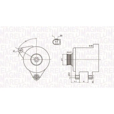 Afbeelding van MAGNETI MARELLI 063731664010 Dynamo / Alternator 12V 120A AUDI: A4 B5 Avant, Saloon, A6 C5 SKODA: Superb I Saloon
