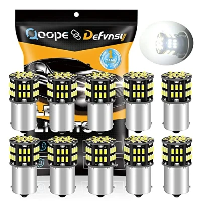 Afbeelding van Defvnsy P21W 1156 BA15S 54SMD 3014 ledlamp, 6500 K, wit, autolampen, 12 V, voor 1141 1003 7506, reservelampen camper, achteruitrijlicht, stoplicht, rijverlichting (10 stuks)