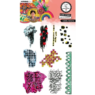 Afbeelding van Clear stamp ABM 25 collection Lovely textures nr. 814