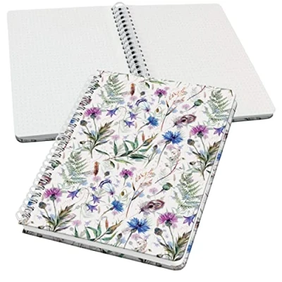 Afbeelding van Sigel spiraal notitieboek Jolie A5 hardcover 120 pagina&#039;s dots 100 grams papier Misty Meadows SI JN618