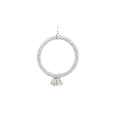 Afbeelding van Nobby vogel speeltouw 1 rings wit 24 cm ST