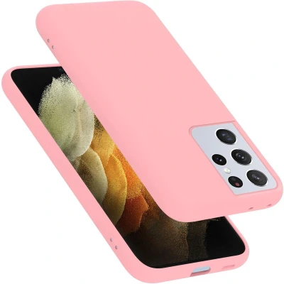 Afbeelding van Cadorabo Hoesje geschikt voor Samsung Galaxy S21 ULTRA in LIQUID ROZE Beschermhoes gemaakt van flexibel TPU silicone Case Cover
