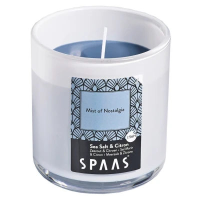 Afbeelding van Spaas Geurkaars + Deksel Mist Of Nostalgia Branders Ø95x105 mm Marineblauw per stuk Ca. 56 H