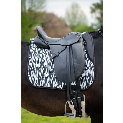Image de HB Ruitersport Tapis de Selle Zebra Dressage Noir/Blanc