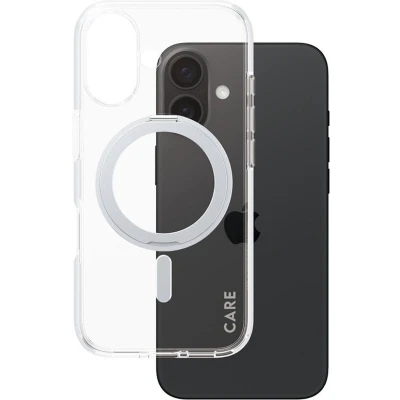 Afbeelding van PanzerGlass Hoesje Geschikt voor iPhone 16 CARE Kickstand Case MagSafe Zilver