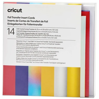 Afbeelding van Cricut Insert Cards FOIL Celebration S40 Kaartenset Rood, Blauw