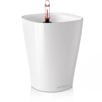 Afbeelding van Lechuza Mini Deltini Tafel bloempot Wit hoogglans